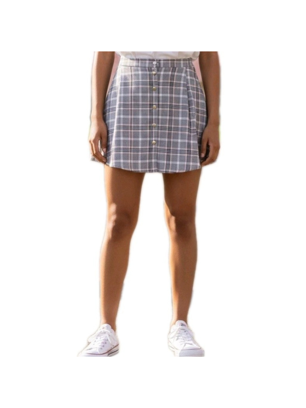 Torrid Women's Pleated Plaid Flare Knee-length Skirt Size 1 Waist 37 Length 20